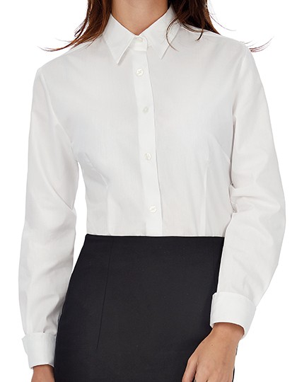 B&amp;C Damen Langarmbluse