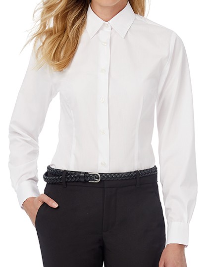 B&amp;C Damen Bluse mit langen Armen