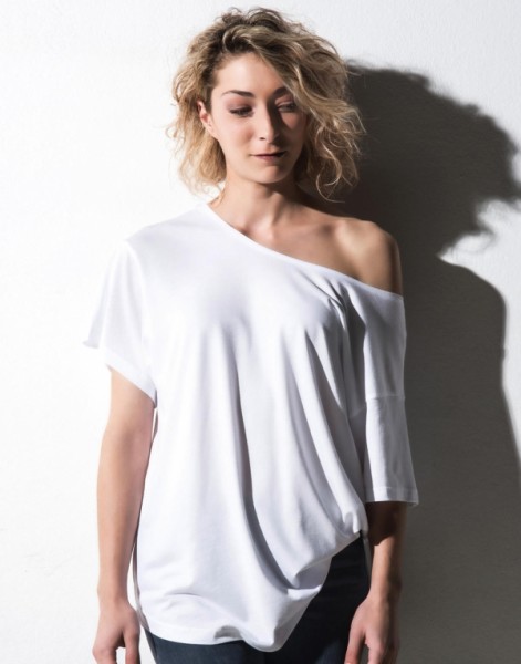 nakedshirt Viscose-Cotton Boxy T-Shirt für Damen