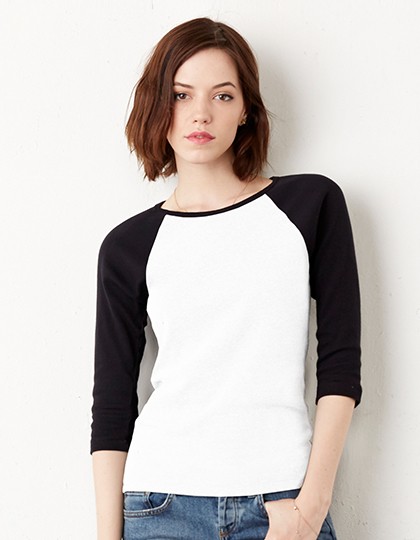 Bella + Canvas Shirt mit 3/4 Armen