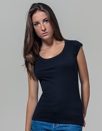 Build your Brand Ladies Back Cut Tee